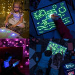 ⁦Tablette à dessin magique 3D avec lumière LED et stylo aquarelle – لوحة رسم ثلاثية الأبعاد مزودة بإضاءة أقلام مائية ملونة⁩ - الصورة ⁦4⁩