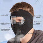 ⁦Masque moto pour l’hiver coupe-vent en polaire avec protection pour les yeux – قناع مضاد للبرد لسائقي الدراجات النارية⁩ - الصورة ⁦2⁩