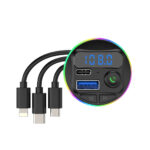 ⁦Transmetteur Bluetooth pour voiture, voiture Mp3 Player Radio Aux Adapter Lecteur de Musique⁩ - الصورة ⁦4⁩