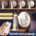 ⁦Veilleuse à Projection de Lumière de Lune avec Télécommande – جهاز عرض ضوء القمر⁩ - الصورة ⁦5⁩