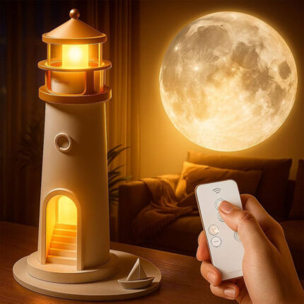 Veilleuse à Projection de Lumière de Lune avec Télécommande – جهاز عرض ضوء القمر