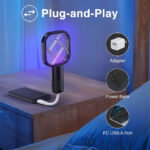 ⁦Mini Tapette à mouches USB avec Lumière LED Violette – مصيدة الناموس⁩ - الصورة ⁦4⁩