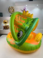 ⁦Bouée de natation gonflable pour bébé avec toit et Claxone – عوامة أطفال مع مظلة⁩ - الصورة ⁦10⁩