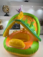 ⁦Bouée de natation gonflable pour bébé avec toit et Claxone – عوامة أطفال مع مظلة⁩ - الصورة ⁦9⁩