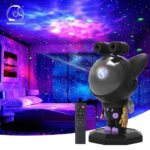 ⁦Bulldog Astronaute Projecteur Lampe Nébuleuses Espace Lumières V2⁩ - الصورة ⁦2⁩