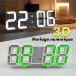 ⁦Horloge Murale numérique LED 3D⁩ - الصورة ⁦7⁩