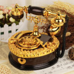 ⁦Boîte à musique créative en forme de cœur téléphone vintage décoration pour maison⁩ - الصورة ⁦2⁩