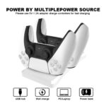 ⁦Station de charge sans fil Type C Double Chargeur pour Manette PS5 – شاحن يد التحكم⁩ - الصورة ⁦4⁩