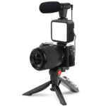 ⁦Kit d’enregistrement vidéo pour smartphone et appareil photo avec microphone à LED intégré – طقم تصورير إحترافي مع ميكروفون وإضاءة مدمجة⁩ - الصورة ⁦3⁩
