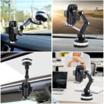 ⁦Support de téléphone portable à ventouse pour voiture⁩ - الصورة ⁦7⁩