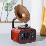 ⁦Boîte à musique rétro en bois, phonographe pour maison, Table classique⁩ - الصورة ⁦2⁩