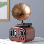 ⁦Boîte à musique rétro en bois, phonographe pour maison, Table classique⁩ - الصورة ⁦7⁩