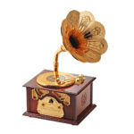 ⁦Phonographe trompette dorée et boîte à Bijoux Décorative – صندوق موسيقي⁩ - الصورة ⁦6⁩