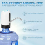 ⁦Pompe à bouteille d’eau, distributeur d’eau universel de 5 gallons rechargeable⁩ - الصورة ⁦5⁩