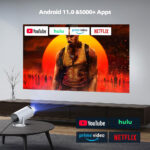 ⁦Projecteur de Jeux Intelligent a Haute Résolution avec Deux Manettes – مشغل ألعاب وجهاز عرض على الحائط⁩ - الصورة ⁦2⁩