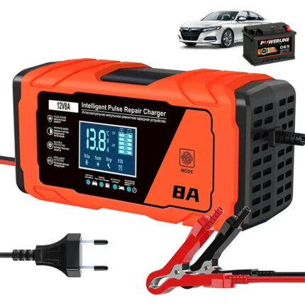 Chargeur de batterie intelligent 12 V 8 A pour voiture – شاحن بطارية السيارة