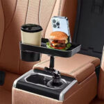 ⁦Plateau et Porte-Gobelet avec Support Téléphone pour Voiture – حامل مأكولات ومشروبات مع موضع للهاتف⁩ - الصورة ⁦6⁩