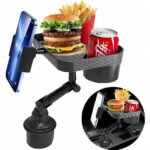 Plateau et Porte-Gobelet avec Support Téléphone pour Voiture – حامل مأكولات ومشروبات مع موضع للهاتف