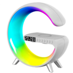 ⁦Réveil intelligente type G Bluetooth chargement sans fil haut-parleur RGB lumineuses G63-Blanc⁩ - الصورة ⁦3⁩