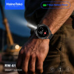 ⁦Smartwatch Haino Teko RW-61 avec écran AMOLED lampe de poche intégrée et 3 paires – ساعة ذكية أصلية⁩ - الصورة ⁦4⁩