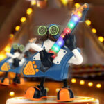 ⁦Robot dansant pour enfants, Mr rock interactif portable, lumières LED, musique avec Boutons⁩ - الصورة ⁦2⁩