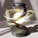 ⁦Lampe de Chevet en Spirale Design Moderne Lumière RGB – مصباح لاسلكي بأضواء متغيرة⁩ - الصورة ⁦5⁩