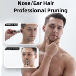 ⁦Ensemble de rasoir électrique pour hommes, tondeuse pour barbe et nez, chargeur USB, avec écran LCD⁩ - الصورة ⁦11⁩