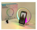 ⁦Lampe de chevet avec chargeur sans fil, haut-parleurs Bluetooth rechargeables support de charge rapide, 15W BT-256⁩ - الصورة ⁦2⁩