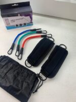 ⁦Bandes de résistance pour les jambes avec sangle de cheville 5Pcs – طقم أشرطة تدريب قابلة للتمدد⁩ - الصورة ⁦7⁩
