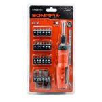 مطقم مفك براغي من 25 قطعة – Tournevis Cliquet SOMAFIX SFX5358 Coffret 25 Pièces en Acier Cr-V