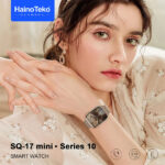 ⁦HainoTeko SQ-17 Mini Smart Watch Series 10 AMOLED avec 3 Bracelets – ساعة ذكية أصلية للنساء⁩ - الصورة ⁦3⁩