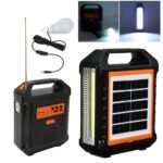 Haut-parleur Bluetooth à énergie solaire avec panneau et lampe – مكبر صوت مع لوحة شحن بالطاقة الشمسية