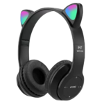 ⁦Casque Bluetooth sans fil avec oreilles de chat LED clignotantes P47M⁩ - الصورة ⁦5⁩