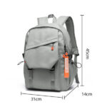 ⁦Sac à Dos Urbain Style Décontracté Tissue Imperméable Gris – حقيبة ظهر رجالية⁩ - الصورة ⁦3⁩