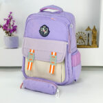 ⁦Sac à Dos pour Enfants avec Trousse Assortie KBAG Mauve – حقيبة ظهر مدرسية للأطفال مع مقلمة بنفسجي⁩ - الصورة ⁦5⁩