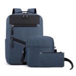 ⁦Sac à Dos de Grande Capacité pour Homme 3en1 Tendance pour Lycéens - Gris⁩ - الصورة ⁦3⁩