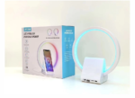 ⁦Lampe de chevet avec chargeur sans fil, haut-parleurs Bluetooth rechargeables support de charge rapide, 15W BT-256⁩ - الصورة ⁦3⁩