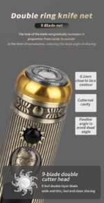 ⁦Ensemble de rasoir électrique pour hommes, tondeuse pour barbe et nez, chargeur USB, avec écran LCD⁩ - الصورة ⁦8⁩