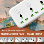 ⁦Multiprise Murale LED avec 2 ports USB-A et 1 port USB-C (charge rapide) – مقبس طاقة مقبس طاقة مع منافذ شحن⁩ - الصورة ⁦6⁩