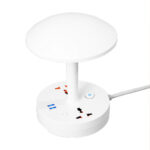 ⁦Multiprise et lampe de bureau 2500W avec USB Ports à intensité variable 3 couleurs⁩ - الصورة ⁦3⁩