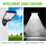 ⁦Lampadaires solaires à LED d’extérieur avec détecteur de mouvements – مصباح خارجي يعمل بالطاقة الشمسية⁩ - الصورة ⁦2⁩
