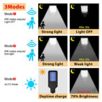 ⁦Lampadaires solaires à LED d’extérieur avec détecteur de mouvements – مصباح خارجي يعمل بالطاقة الشمسية⁩ - الصورة ⁦6⁩