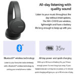 ⁦Sony Casque Bluetooth Original sans fil assistant vocal intégré, charge rapide, autonomie jusqu'à 35 heures WH-CH510⁩ - الصورة ⁦5⁩