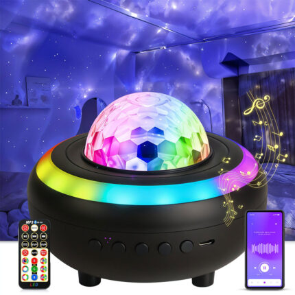 Enceinte Bluetooth et Projecteur de Galaxie 2en1 avec Effet NEBULA- مكبر صوت بلوتوث