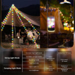⁦Lampe de Camping Enroulable avec Guirlande Lumineuse 10m – مصباح تخييم محمول وقابل للشحن⁩ - الصورة ⁦4⁩