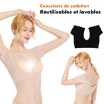 ⁦Coussinets de sudation en forme de t-shirt Réutilisables et lavables Pour les aisselles - وسادات عرق على شكل قميص قابلة لإعادة الاستخدام⁩ - الصورة ⁦2⁩