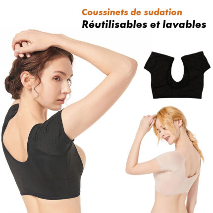 Coussinets de sudation en forme de t-shirt Réutilisables et lavables Pour les aisselles - وسادات عرق على شكل قميص قابلة لإعادة الاستخدام