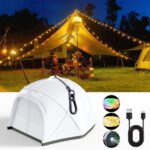 Guirlande lumineuse LED en forme de tente portable rechargeable pour camping – مصباح تخييم على شكل خيمة