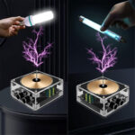 ⁦Bluetooth Mini Music Tesla Coil Kit,10 Cm Solid State Touchable Artificial Lightning⁩ - الصورة ⁦10⁩