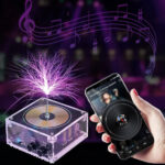 ⁦Bluetooth Mini Music Tesla Coil Kit,10 Cm Solid State Touchable Artificial Lightning⁩ - الصورة ⁦2⁩